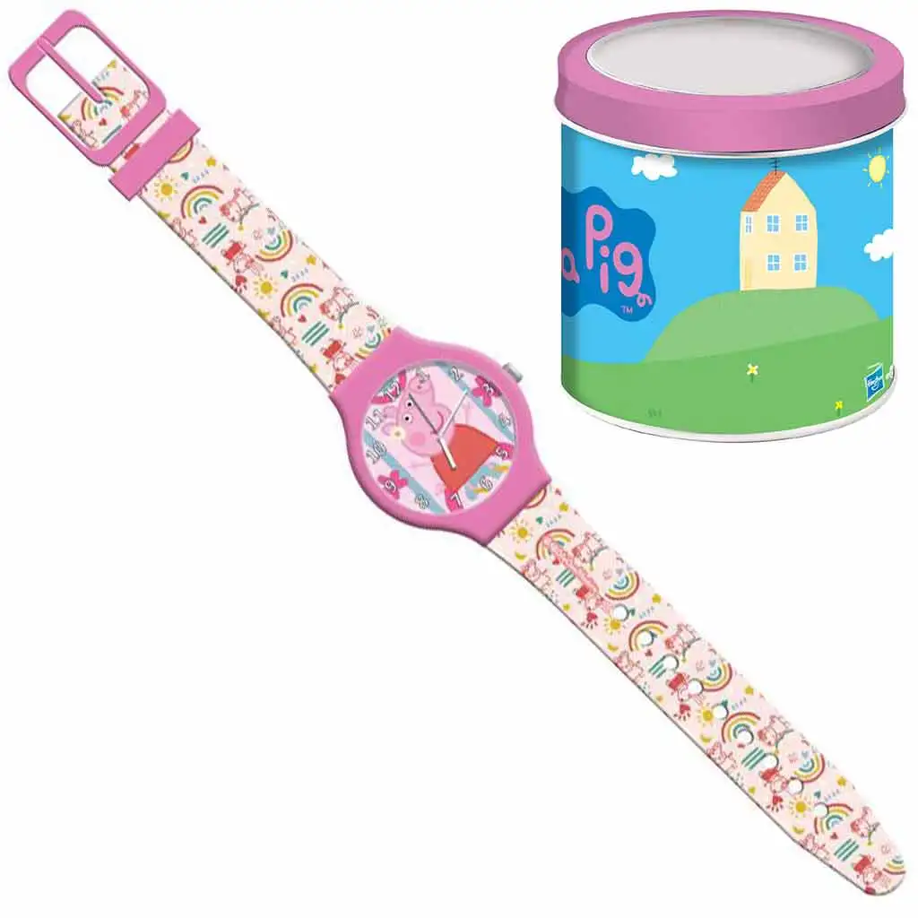 Luna Peppa Pig analogni sat u metalnoj kutiji Cijene