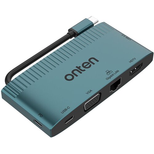 Onten Dock stanica 6u1 sa HDMI 4K 30Hz, VGA 2K 60Hz, Ethernet RJ45 100Mbps, USB 3.0, 2x USB Type-C (OTN-9503S) Cene