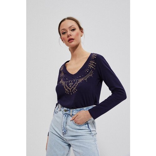 Moodo Cotton blouse with rhinestones Cijene