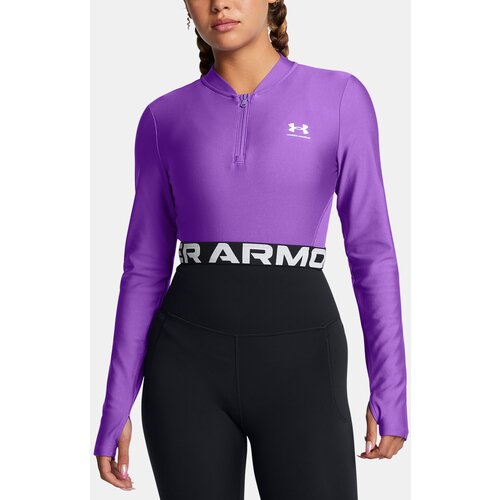 Under Armour Women&amp;#039;s T-shirt HeatGear Rib 1/4 Zip LS-PPL - Women&amp;#039;s Slike