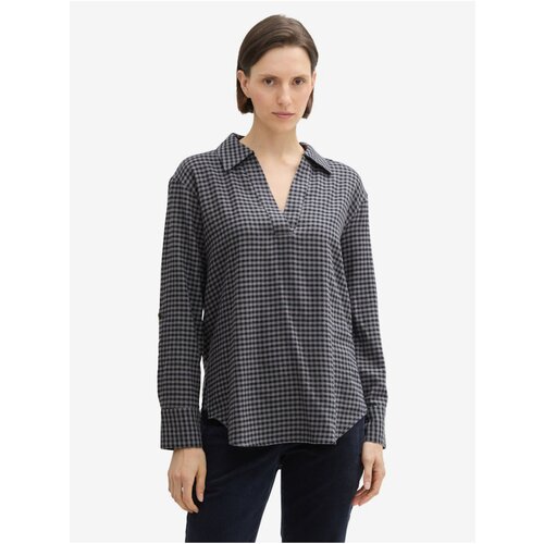 Tom Tailor Blue-gray women's checkered shirt - Women's Slike