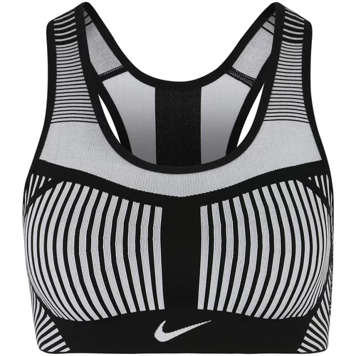 Nike Športni nederček siva / črna