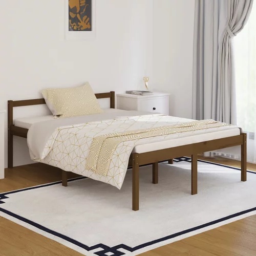 vidaXL Okvir za krevet od borovine boja meda 135 x 190 cm 4FT6 bračni
