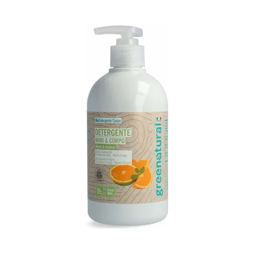 Greenatural Blago tekoče milo, meta in pomaranča - 500 ml