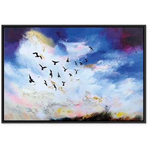  Slika - Autumn Is Coming (1 Part) Wide 90x60 U crnom drvenom okviru Slike