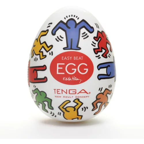 Tenga Masturbator Egg Keith Haring Dance, 7 cm, prozoren