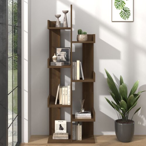 VidaXL knjižna omara 48x25,5x140 cm rjavi hrast konstruiran les Slike