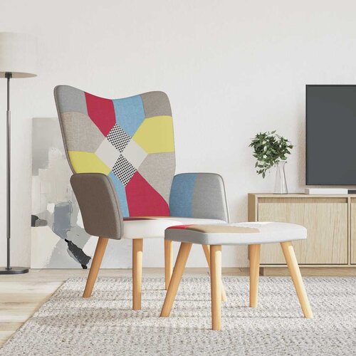  Stolica za opu&scaron;tanje s osloncem za noge patchwork od tkanine Cijene