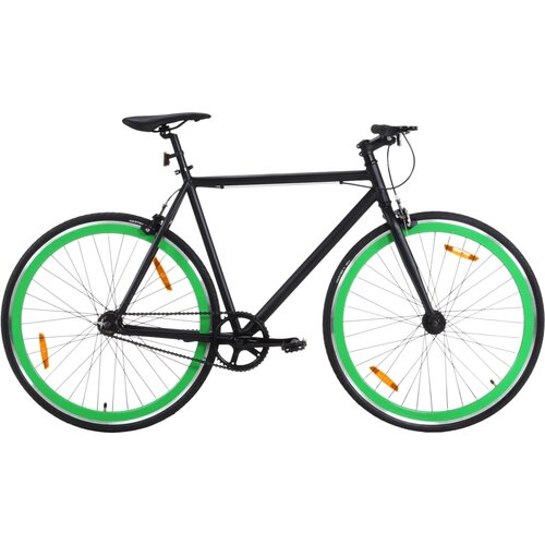 vidaXL Bicikl s fiksnim zupčanikom crno-zeleni 700c 55 cm Cijene