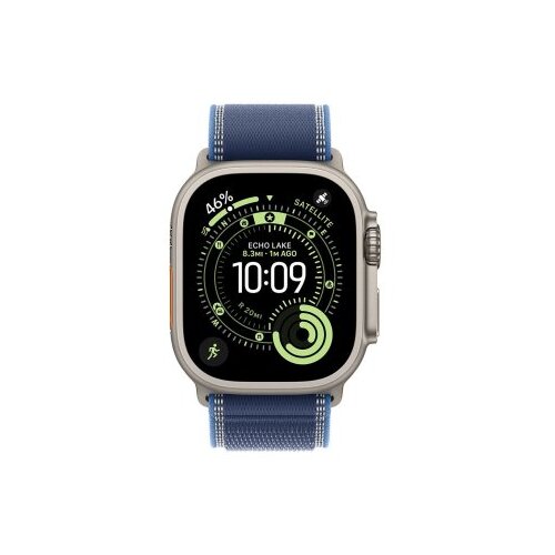Apple Watch Ultra 3 Cellular 49mm Natural Titanium Case with Blue/Bright Blue Trail Loop - M/L (mewu4pm/a) Cene