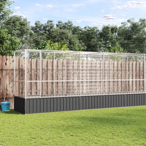 vidaXL Kavez za ptice s produžetkom srebrni 1250 5x107x212 cm čelični Cijene
