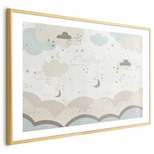  Plakat - Fairytale Night 30x21 Zlatni okvir s margom Cene