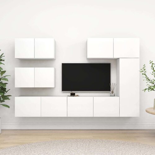  6-dijelni set TV ormarića bijeli od iverice Cijene