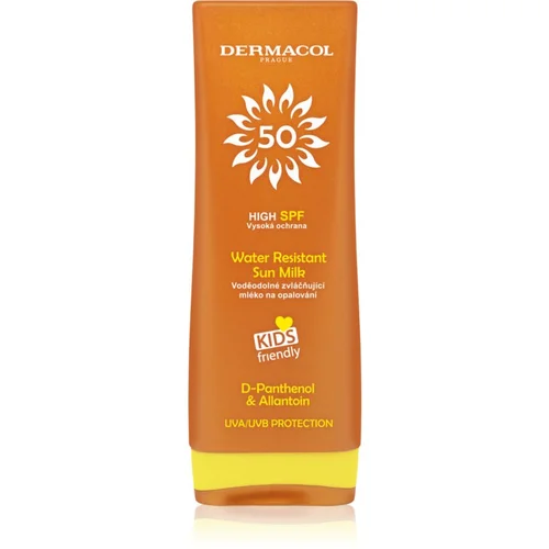 Dermacol Sun Water Resistant zaštitno mlijeko za sunčanje za cijelu obitelj SPF 50 vodootporno 200 ml