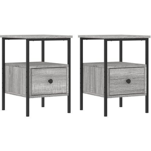Maison Chic Dvo delni komplet Nočne omarice - Nočne mize siva sonoma 34x36x50 cm inženirski les, (21686859) Cene