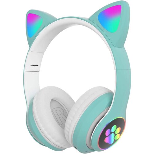 Venisymlis Bluetooth igralne slušalke Cat Ear LED, zložljive naglavne slušalke za otroke/odrasle, (22102566) Cene