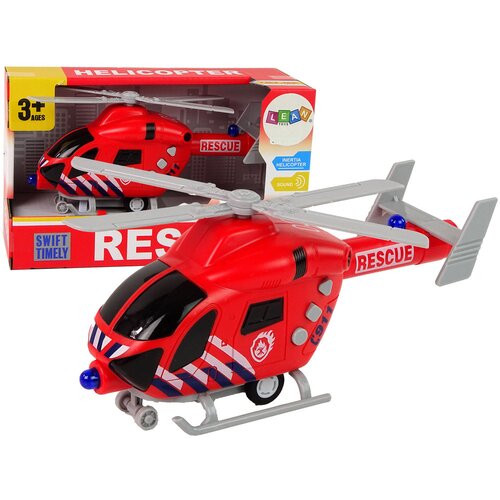 Vatrogasni helikopter za igru sa zvučnim i svjetlosnim efektima - crveni Cene