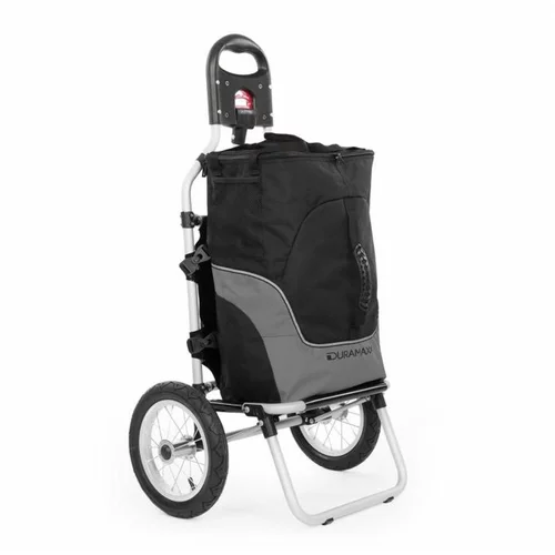 duramaxx Carry Grey, voziček za bicikel, ročni voziček, maks. nosilnost 20 kg, črno sivi