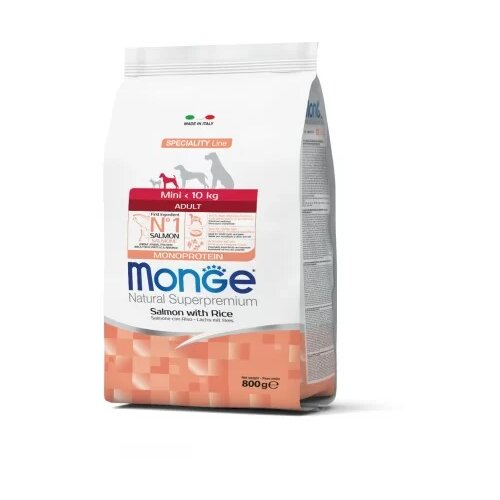 Monge dog adult mini salmon & rice 0.8KG Slike