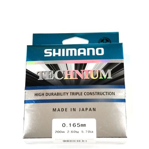 Shimano struna monofil technium, 200 m, 0.165 mm, sivi Slike