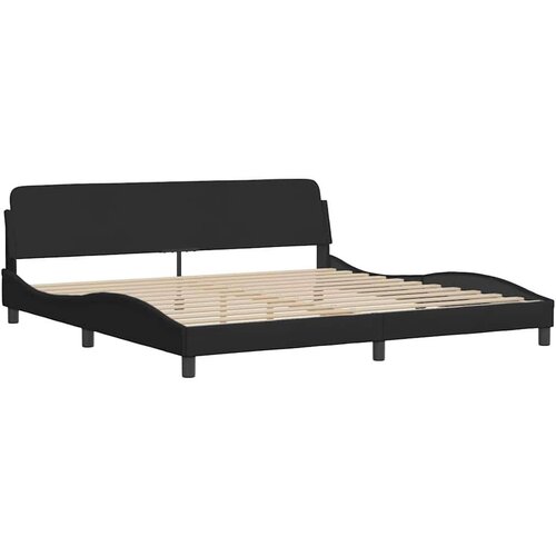  Okvir za krevet bez madraca crni 200x200 cm od tkanine Slike