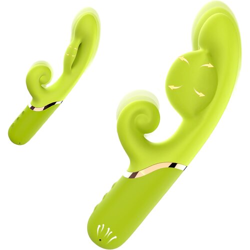 SuperLove Inflatable G-Spot Rabbit Vibrator Lime Slike