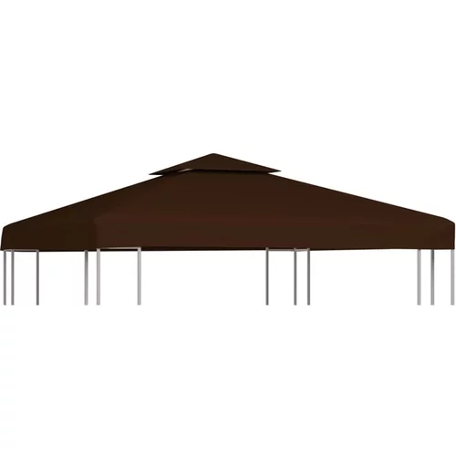  Streha za paviljon 2-delna 310 g/m² 3x3 m rjava