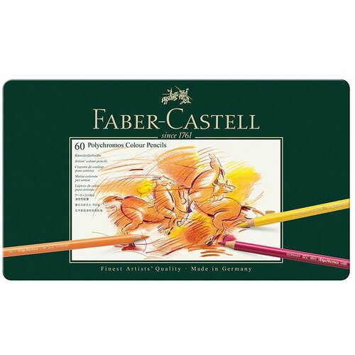 Faber-castell drvene bojice polychromos 1/60 110060 metalna kutija Slike