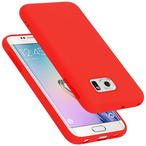 Cadorabo Ohi&amp;scaron;je, združljiv s Samsungom v tekoči rdeči barvi - za&amp;scaron;čitni pokrov iz fleksibilnega silikona TPU, (20583025) Slike