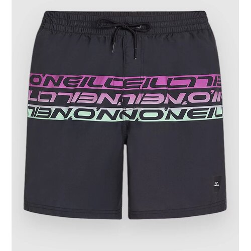 O'neill Cali Stripe 16'' Boardshorts blk / prp upside down clean Cene