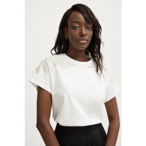 Answear Lab Pamučna majica za žene, boja: bijela