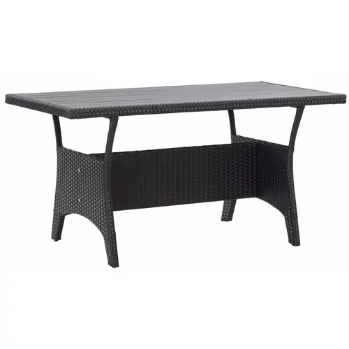 vidaXL Vrtni stol crni 120 x 70 x 66 cm od poliratana