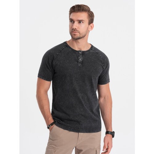 Ombre Men&amp;#039;s t-shirt with henley neckline Slike