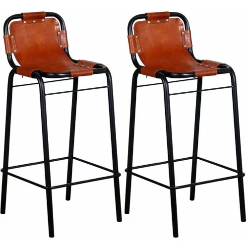  Barski stolci od prave kože 2 kom