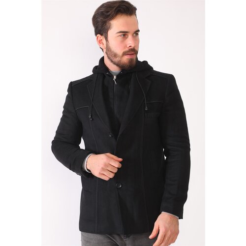 Dewberry K7535 MEN&amp;#039;S COAT-BLACK Slike