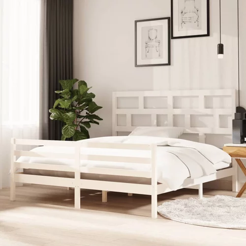  za krevet drveni bijeli 180 x 200 cm 6FT veliki bračni
