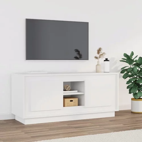 TV ormarić bijeli 102 x 35 x 45 cm od konstruiranog drva