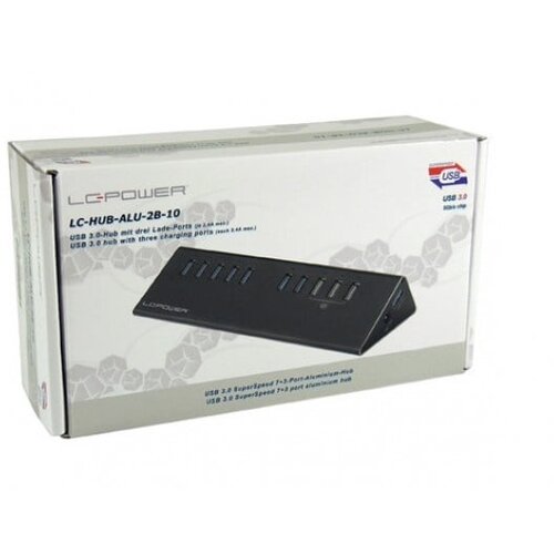 LC-Power 10-Portni LC-HUB-ALU-2B-10 3.0 usb hub Slike