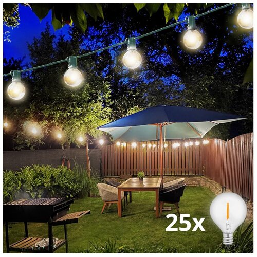  Brilagi -LED Spolja&scaron;nji dekorativni lanac GIRLANDA 25xE12 20m zelena IP44 topla bela Cene