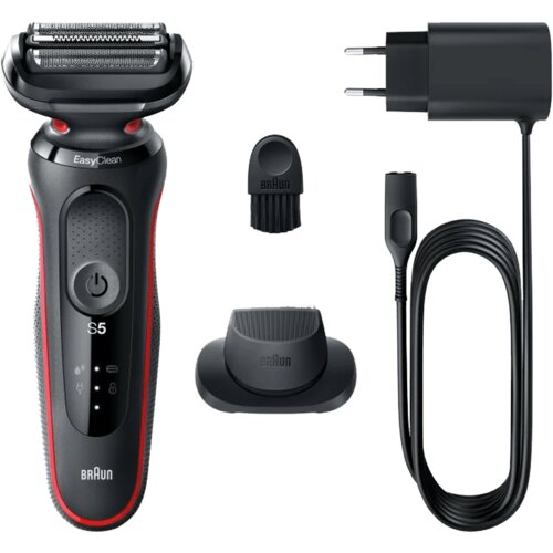 Braun | Shaver | 51-R1200s | Operating time (max) 50 min | Wet &amp;amp; Dry | Black /Red Slike