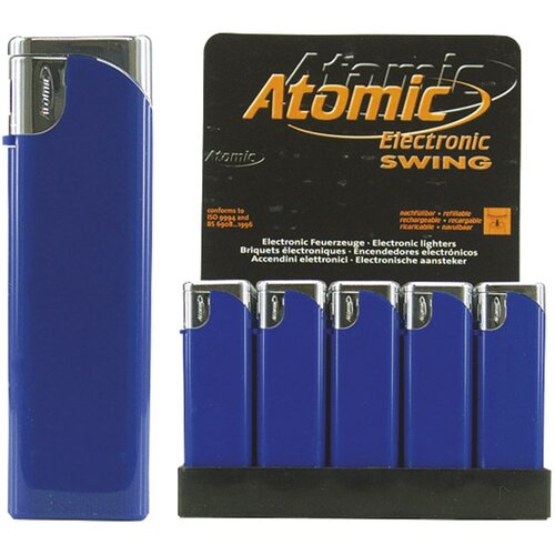  Upaljač elektronski sjajni atomic swing trober 3622700 plavo/srebrni Slike