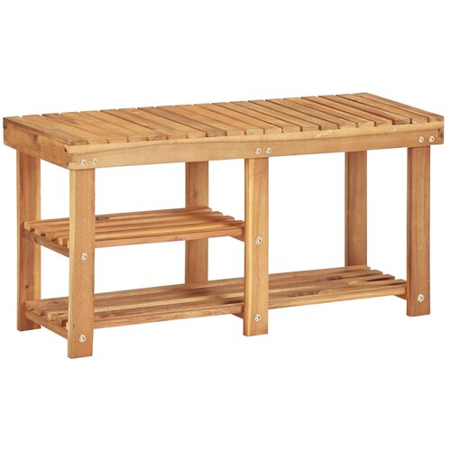 VidaXL Stalak za cipele 90 x 32 x 46 cm od masivnog bagremovog drva Slike