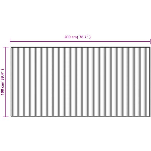  Tepih pravokutni crni 100 x 200 cm od bambusa Slike