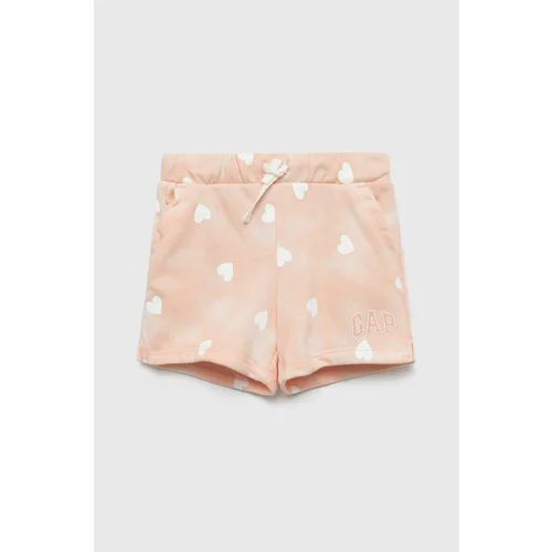 GAP Dječje kratke hlače boja: ružičasta, s tiskom, podesivi struk