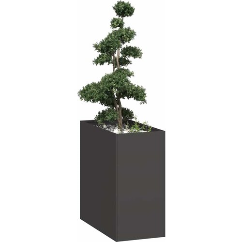 vidaXL Plantažni lonček črn 40x80x80 cm Jeklo Cene
