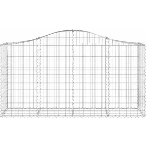  Lučne gabionske ko&amp;scaron;are 18kom 200x50x100/120cm pocinčano željezo Slike