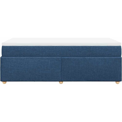  Krevet s oprugama i madracem plavi 100 x 200 cm od tkanine Slike