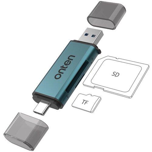 Onten Adapter usb flash 3.0 citac kartica 2u2 usb-a + usb type-c na sd + tf 2.0 (otn-cr532) Cene