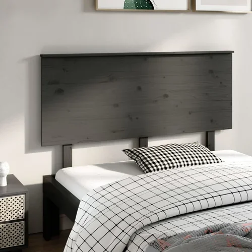  Uzglavlje za krevet sivo 144 x 6 x 82,5 cm od masivne borovine