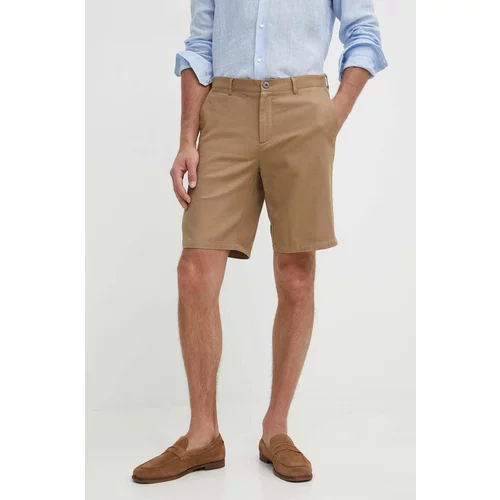 Sisley Pamučne kratke hlače boja: smeđa